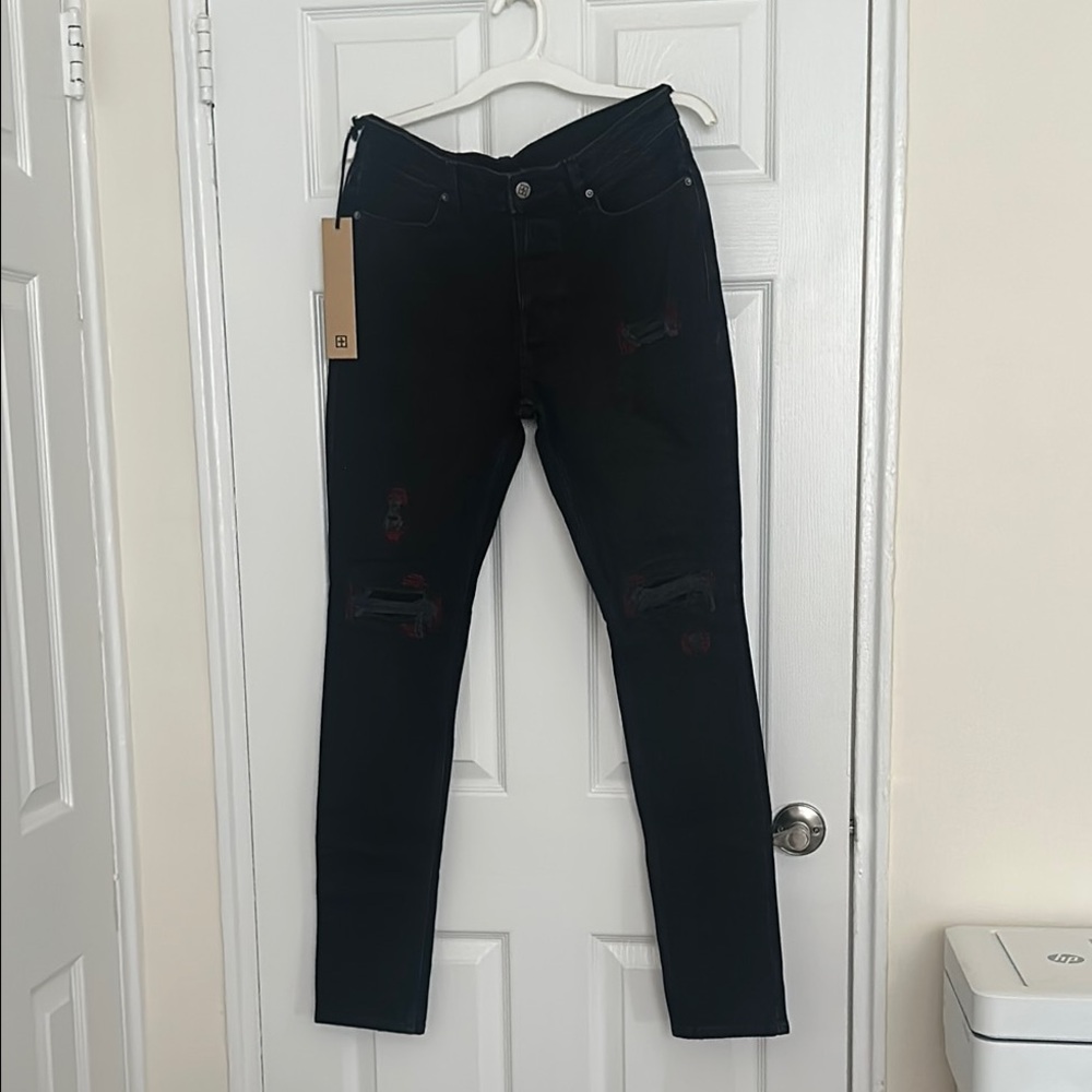 KSUBI Men’s Van Winkle Red Bottle Trashed Jean